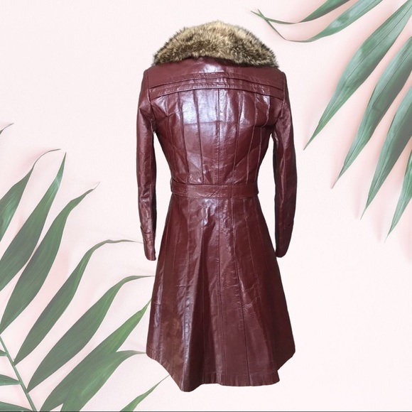 Vintage 1970’s Penny Lane Leather Trench Coat - Picture 2 of 5
